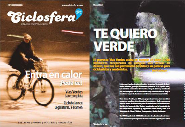 Reportaje Te quiero verde (Revista Ciclosfera. 27 Invierno. Pg.38-44)
